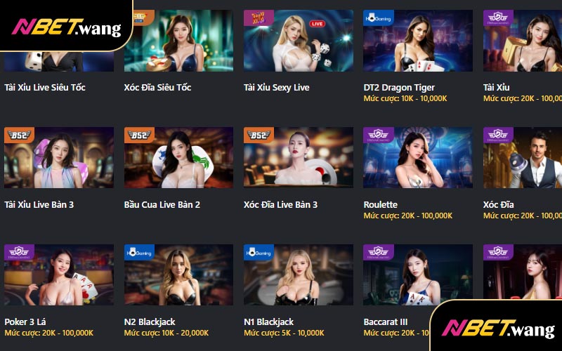 Casino NBET - Kho game đa dạng