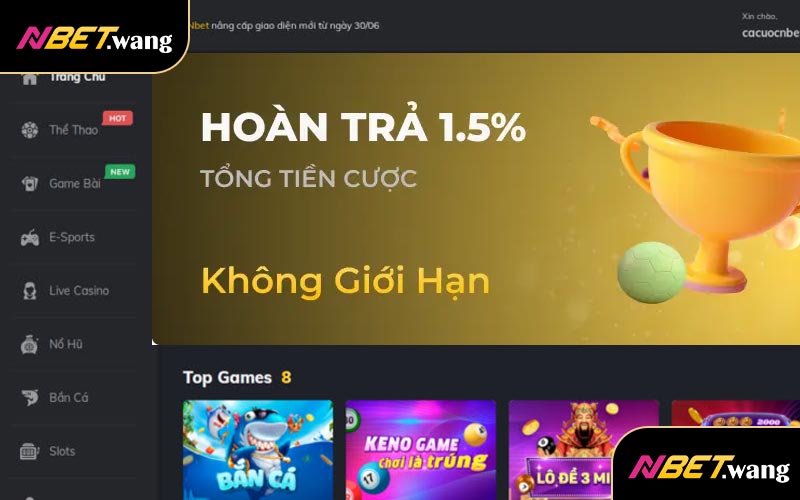 Hoàn trả không giới hạn lên đến 1.5%